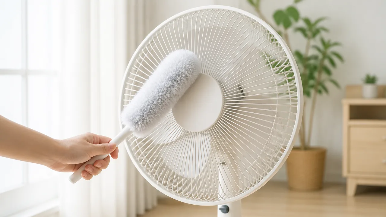 扇風機を分解しないで掃除する方法|ホコリをきれいに落とすコツ