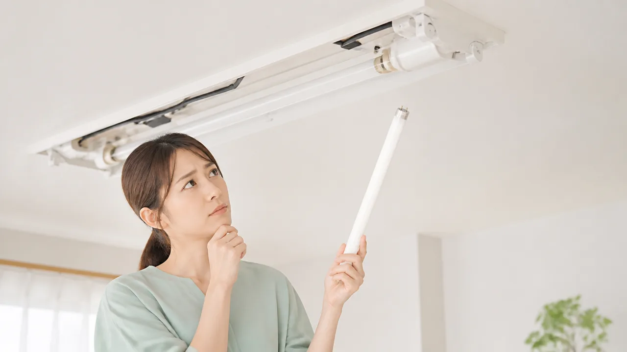 蛍光灯を交換してもつかない原因は？確認手順と対処法を解説